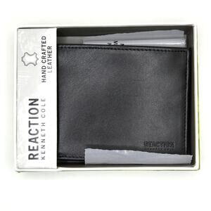 NEW Kenneth Cole Reaction Men's Genuine Leather Flip Wing Wallet